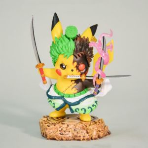 Anime Pokemon Pikachu Cosplay Roronoa Zoro One Piece Gk Collection Birthday Gifts Decoration Action Figure Statues - Action Figure